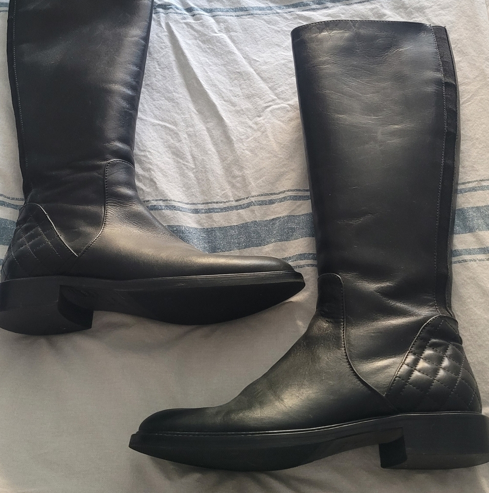 Aquatalia Black Leather Boots